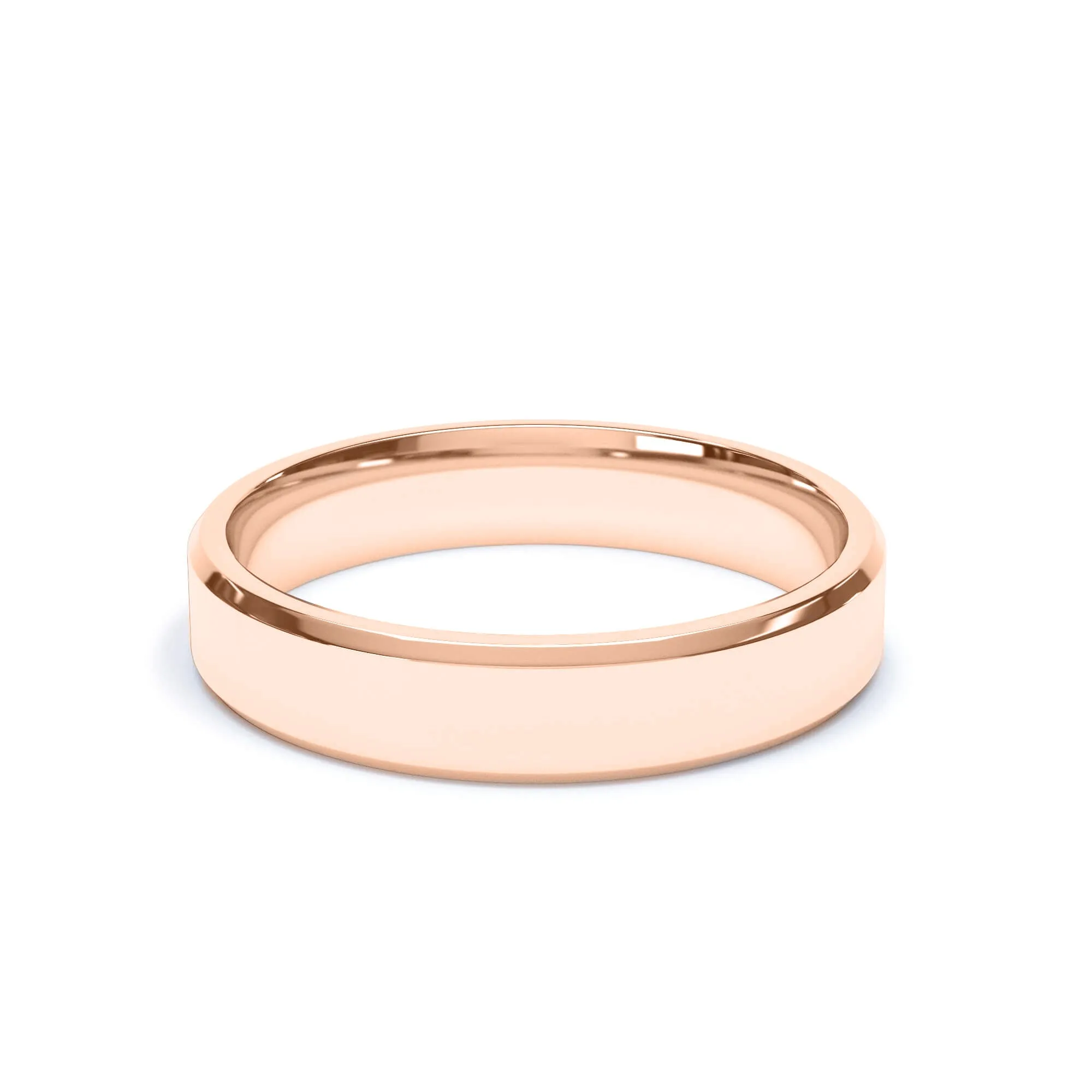 - Bevelled Edge Profile Wedding Ring 9k Rose Gold