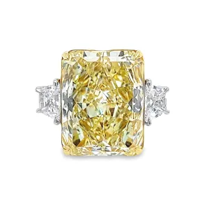 15CT Fancy Yellow Diamond Ring
