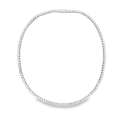 27.60CT 3-Prong Diamond Opera Necklace