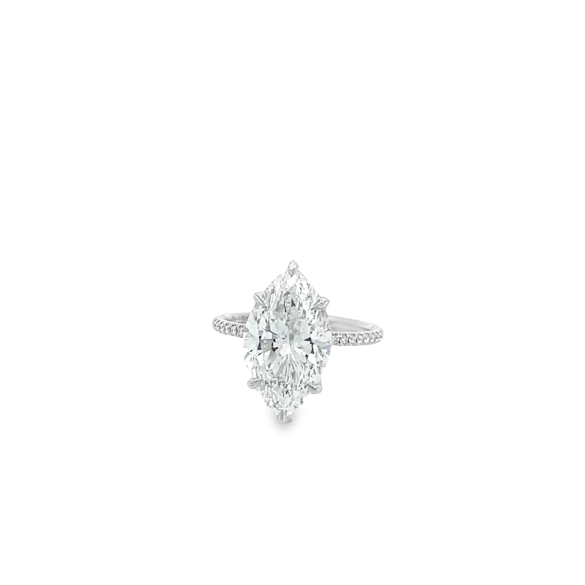 5.69CT Marquise Diamond Pave Ring
