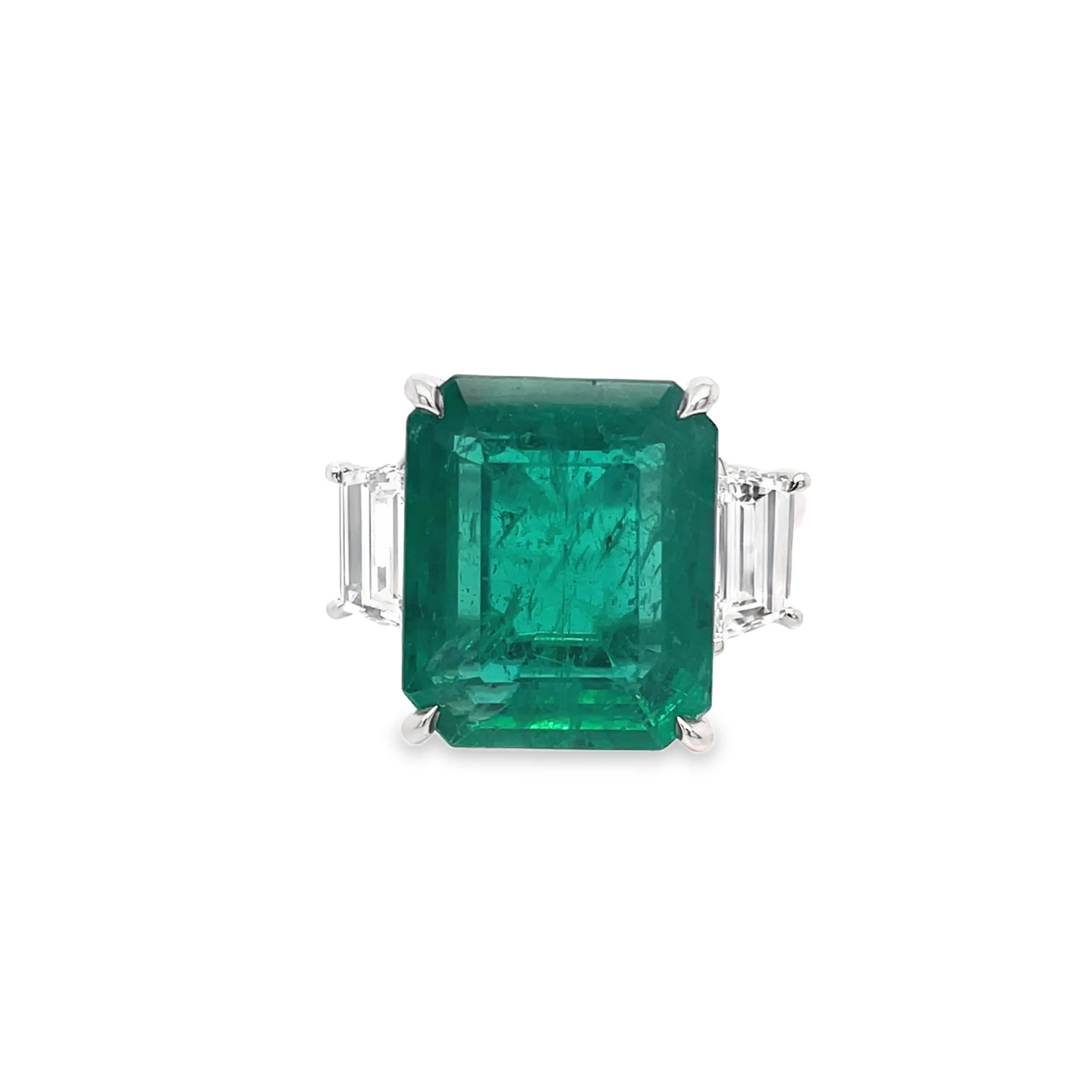8.09CT Octagonal Cut Emerald Ring