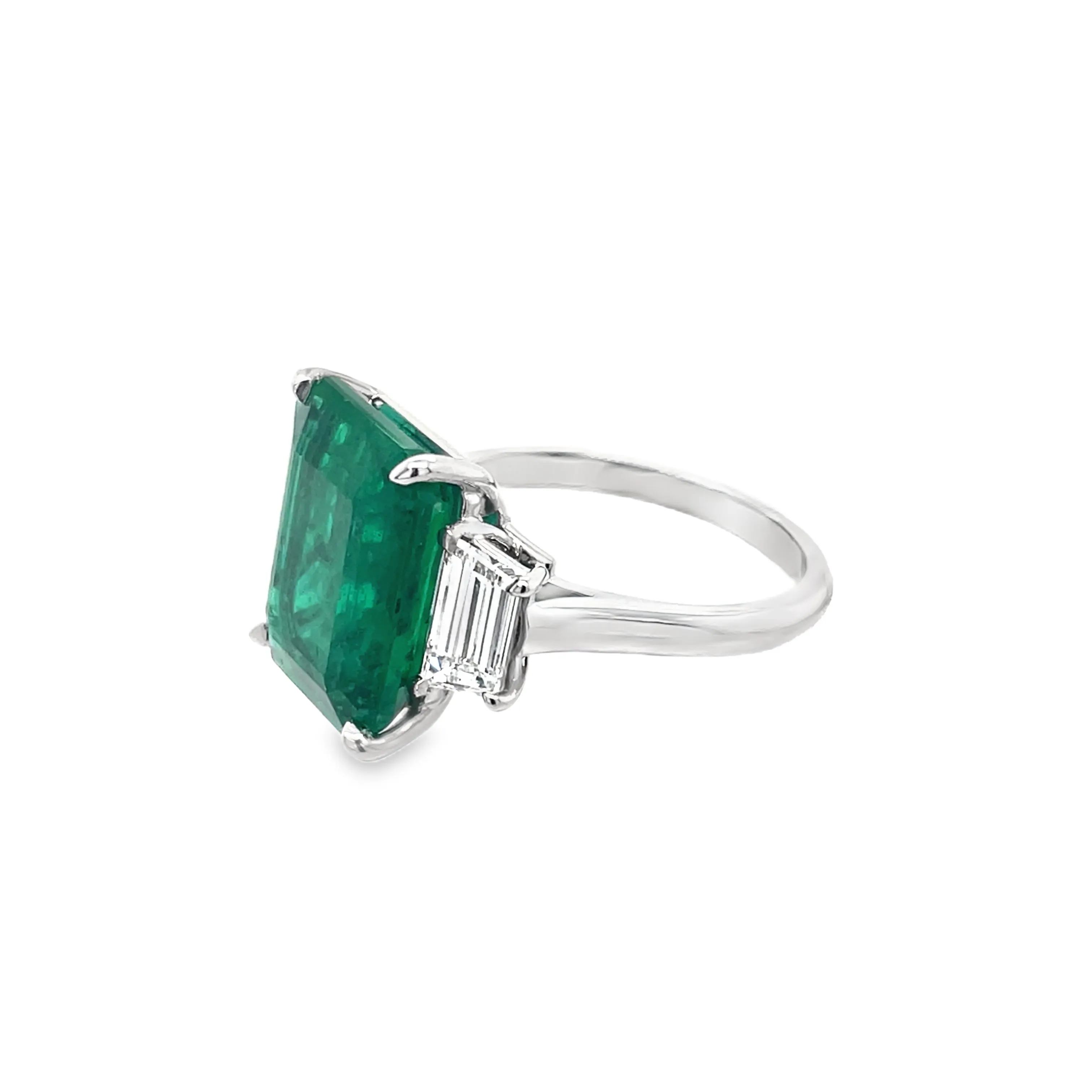 8.09CT Octagonal Cut Emerald Ring