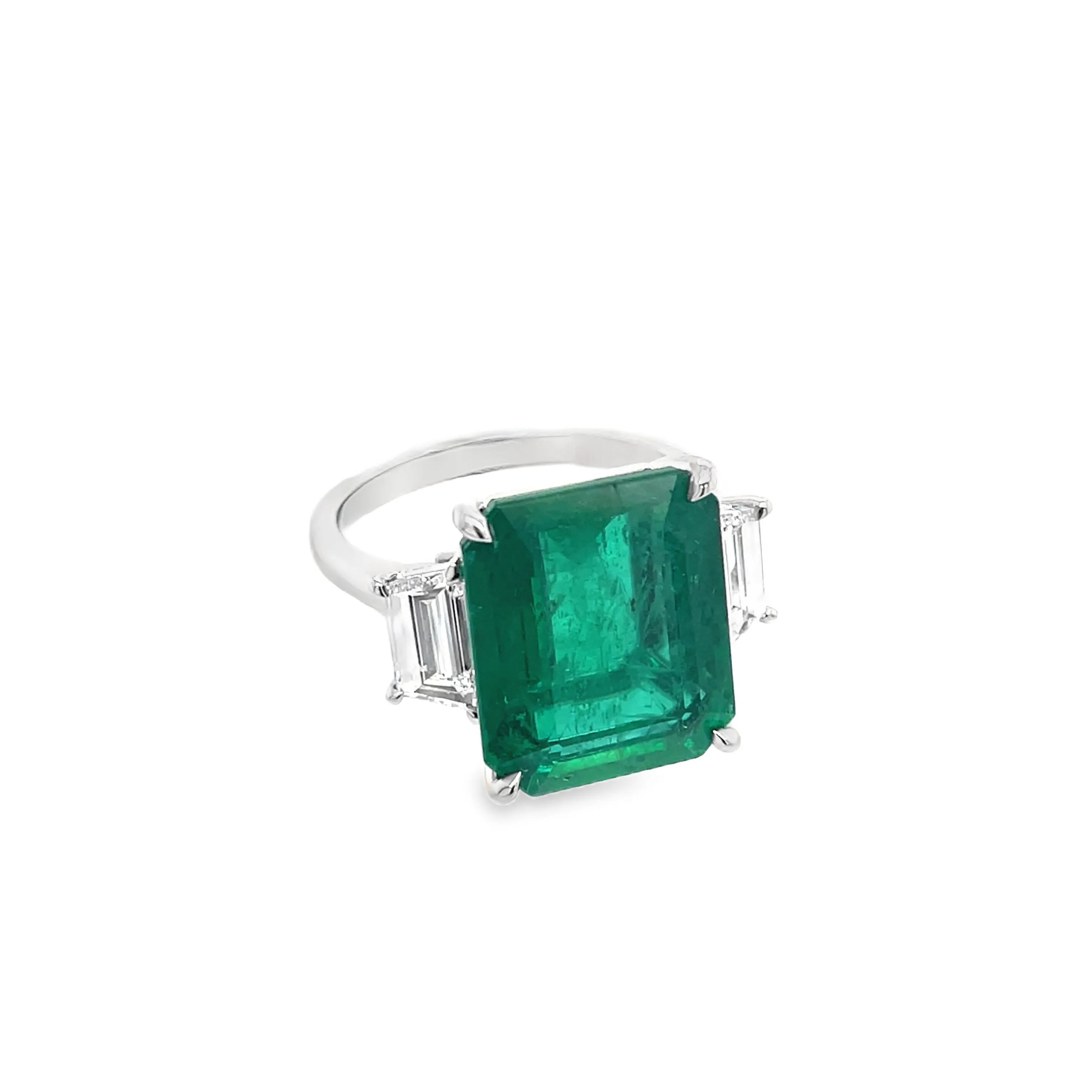 8.09CT Octagonal Cut Emerald Ring