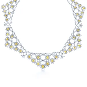 81CT Yellow and White Diamond Kwiat Necklace