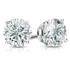 8.57CT Round Diamond Stud Earrings
