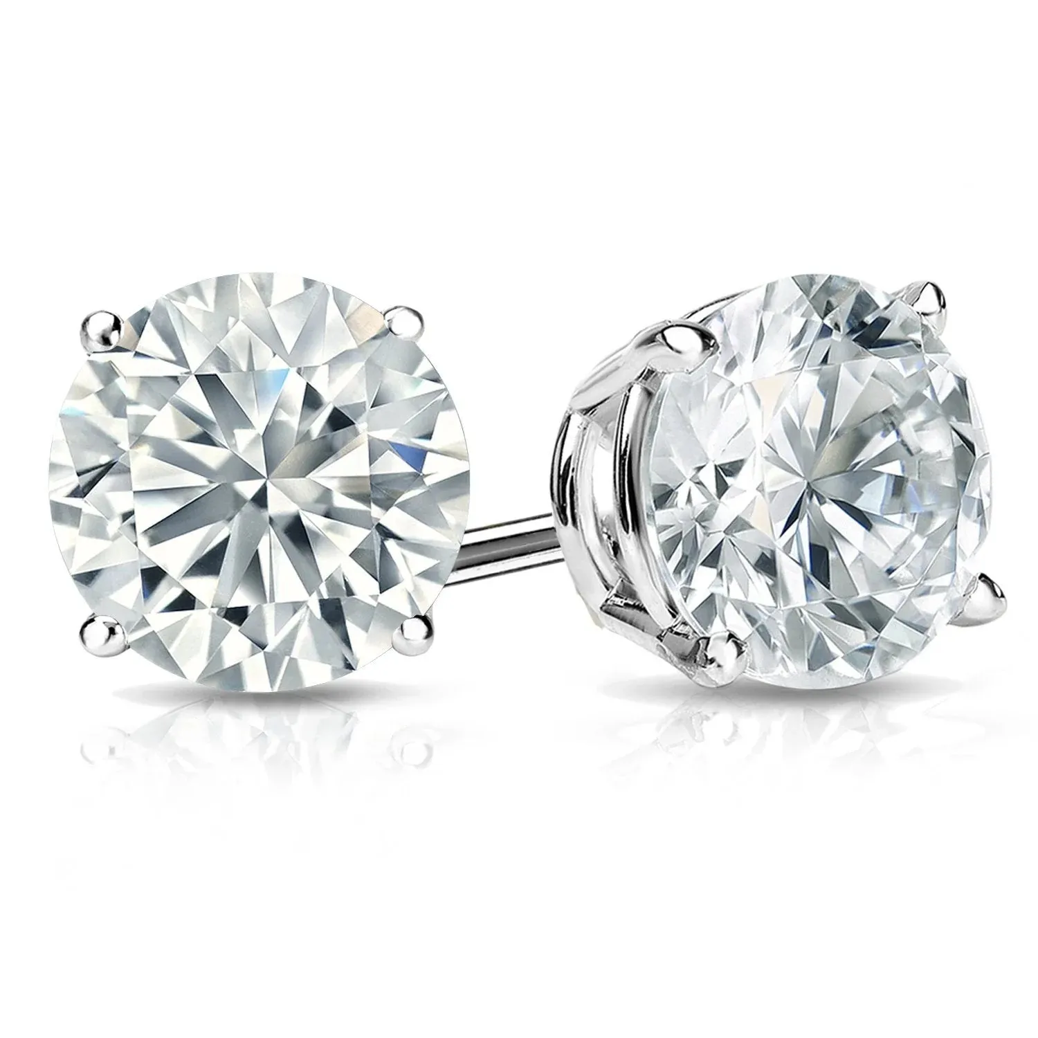 8.57CT Round Diamond Stud Earrings