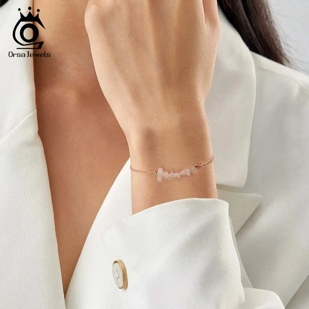 925 Sterling Silver Natural Gemstones Bracelet for Women