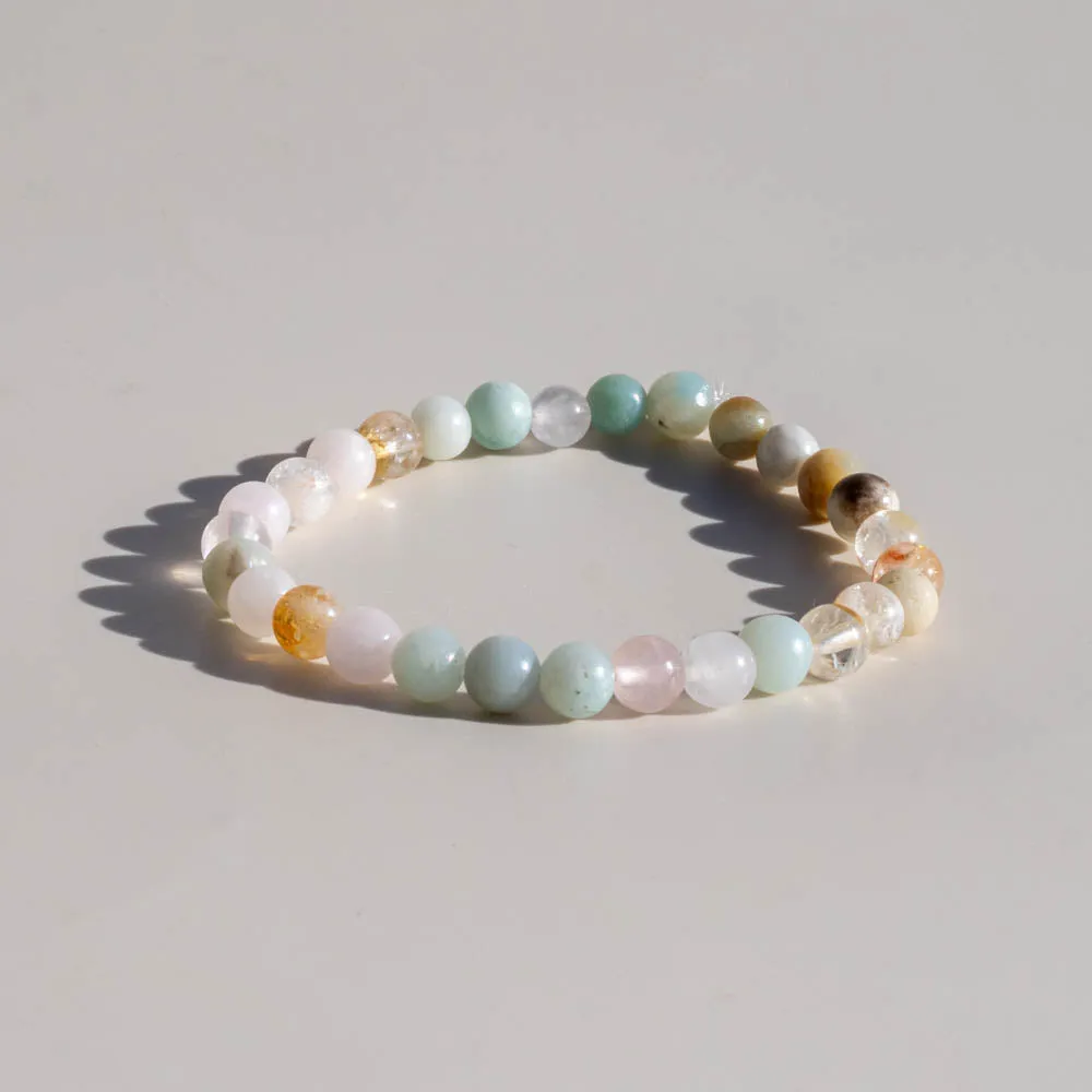 Amazonite, Rose Quartz, Citrine Bracelet  | Hope   Harmony