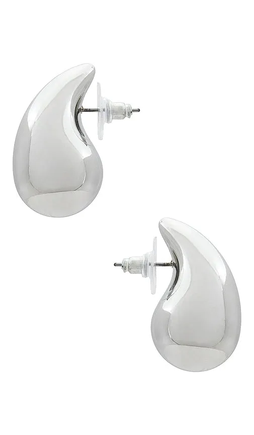 Amber Sceats Lila Earrings in Metallic Silver