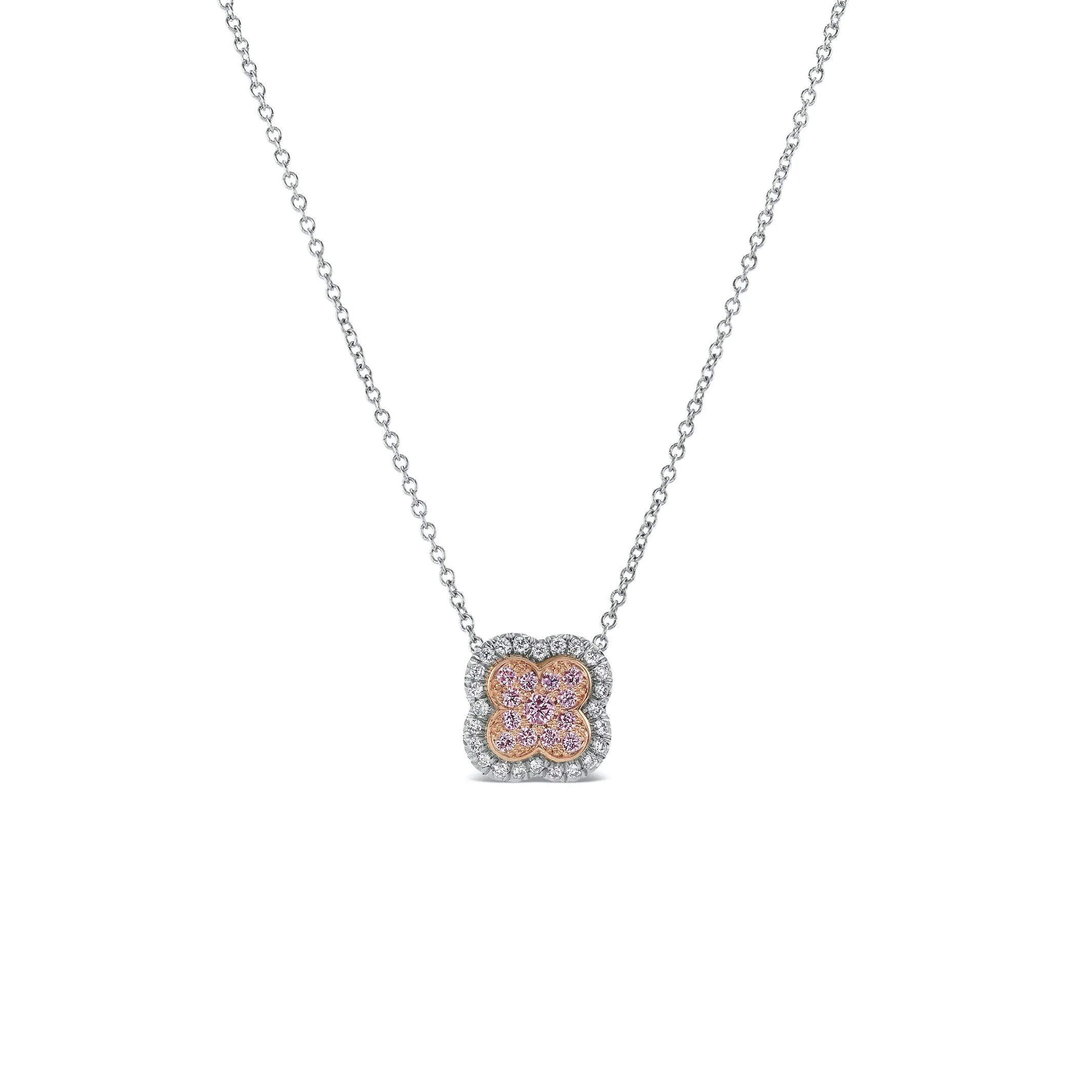 Argyle Azalea Halo Necklace