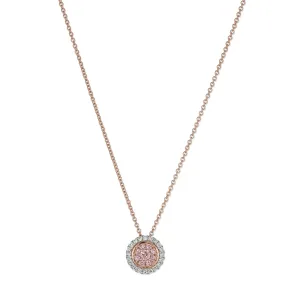 Argyle Pink Diamond Double Halo Necklace