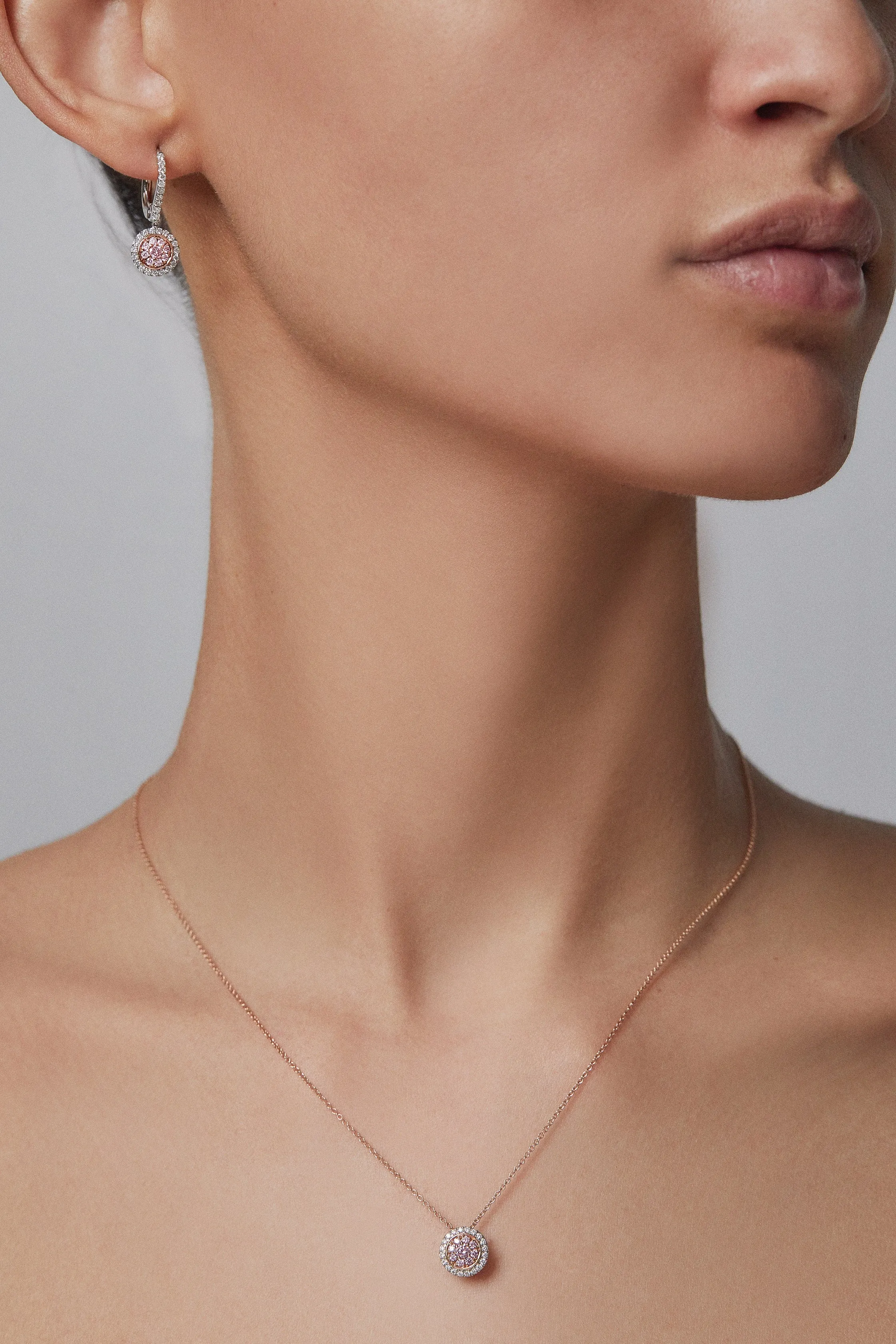 Argyle Pink Diamond Double Halo Necklace