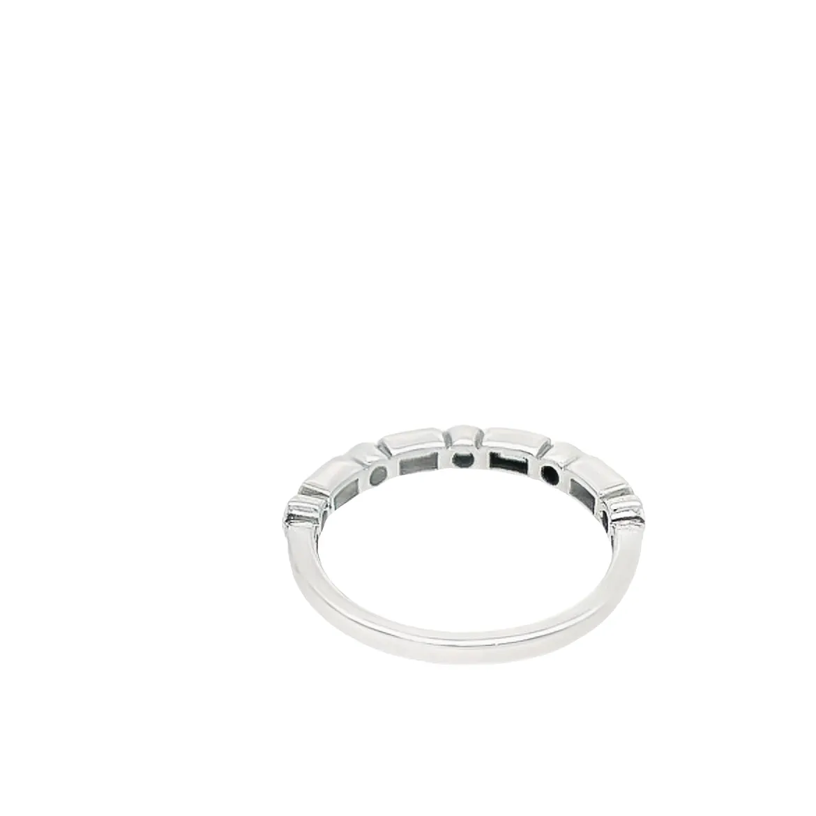 Baguette and Round Diamond Stacking band