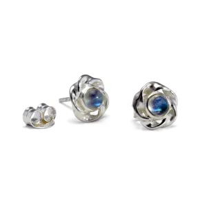Banyan Floral Symmetry Moonstone Studs