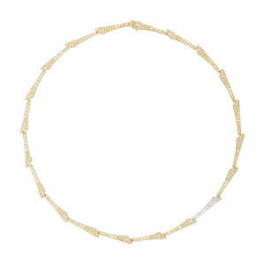 Branch Link Diamond Necklace in Yellow Gold