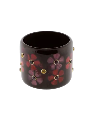 Burgundy Brown And Red Bakelite Bangle