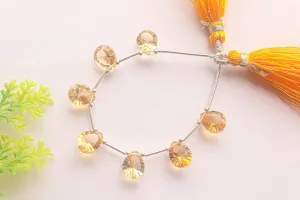 Citrine Pear Shape Concave Cut Beads