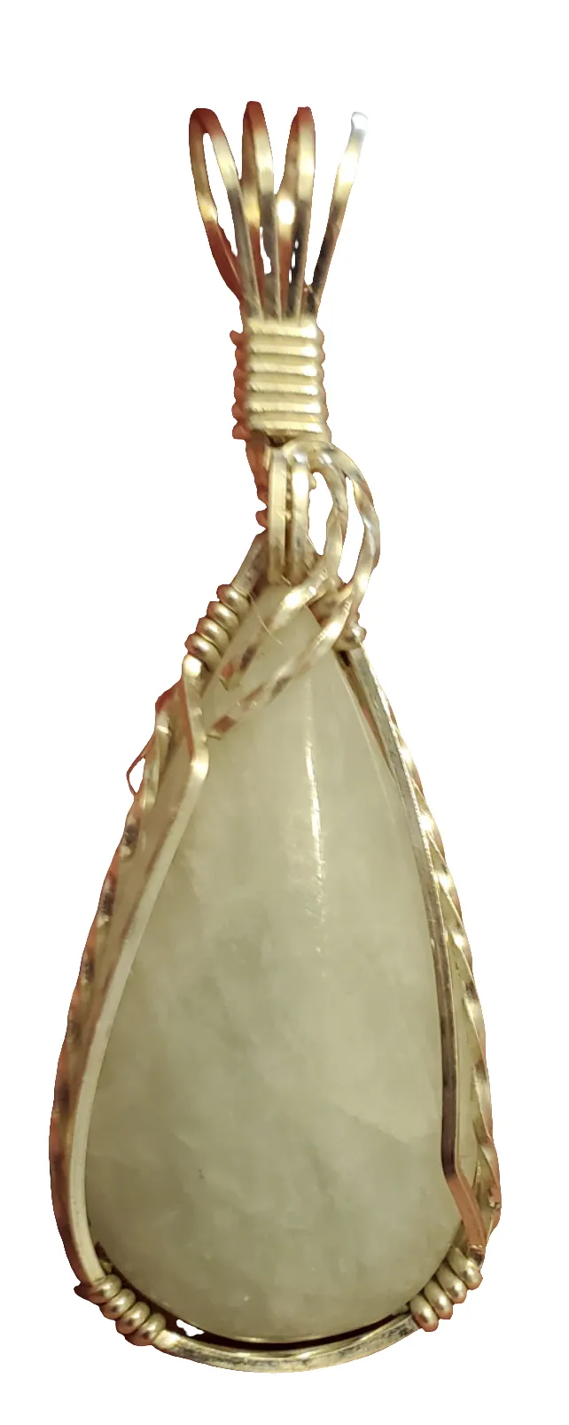 Custom Wire Wrapped Aquamarine Necklace/Pendant Sterling Silver
