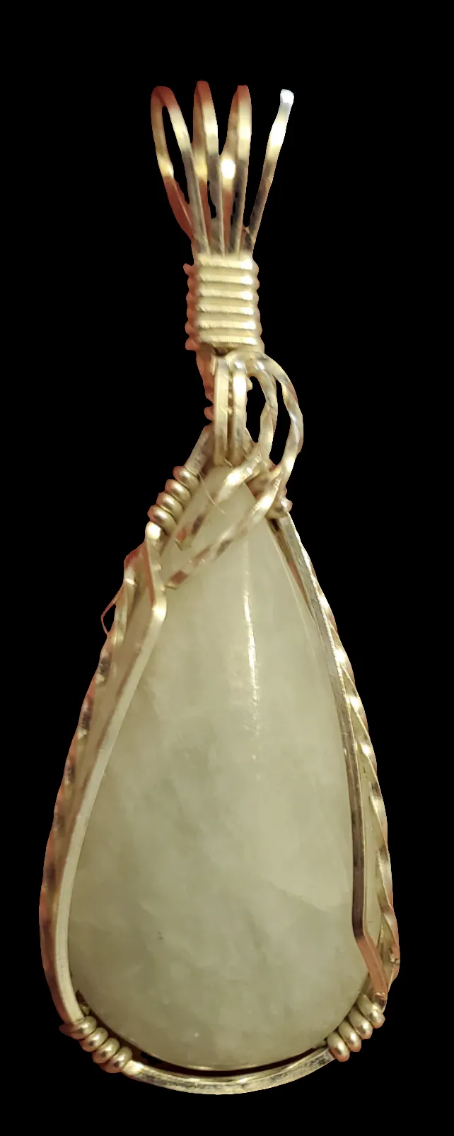 Custom Wire Wrapped Aquamarine Necklace/Pendant Sterling Silver