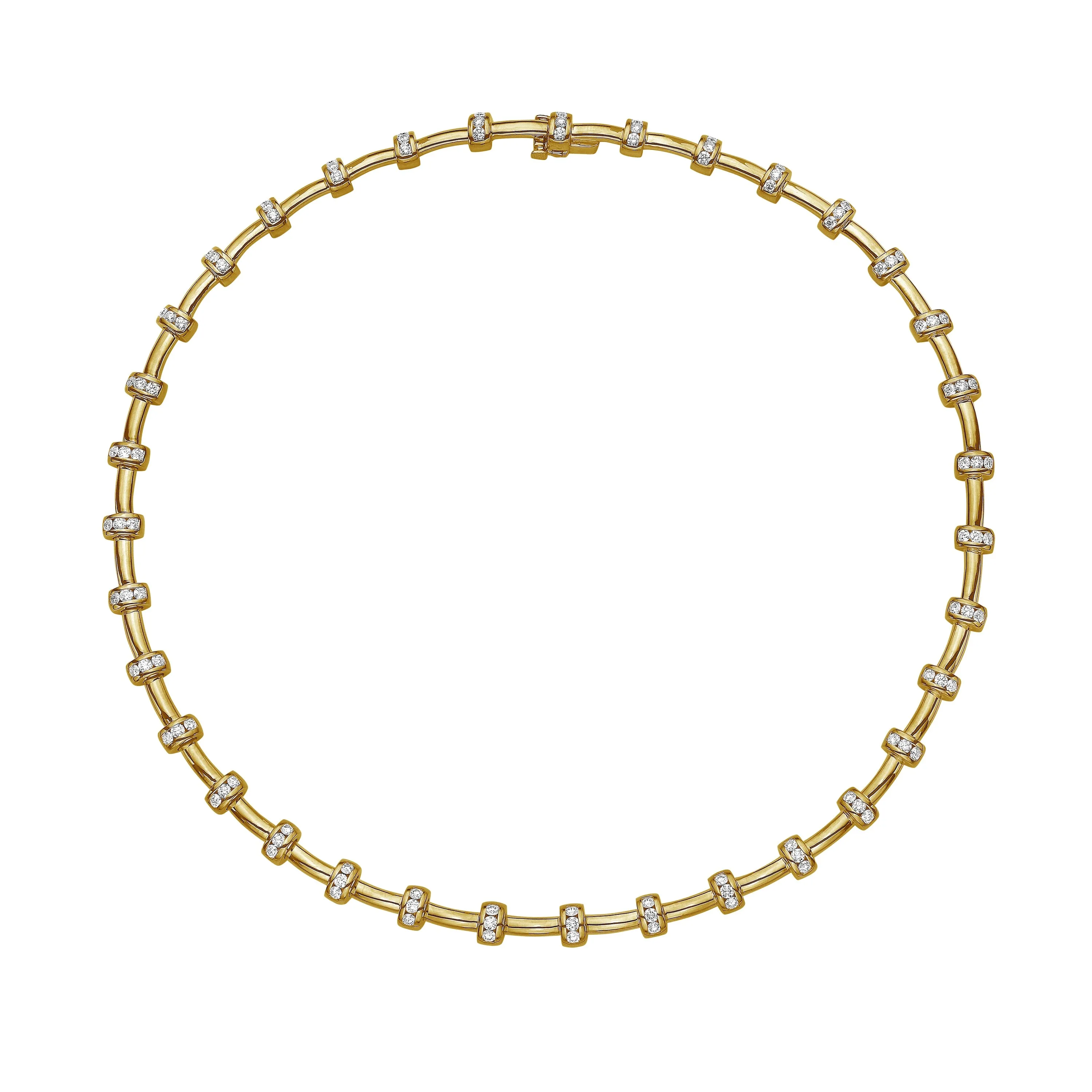Diamond Bead Tube Necklace
