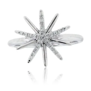 Diamond Sunburst Snowflake Ring Diamond Sunburst Snowflake Ring