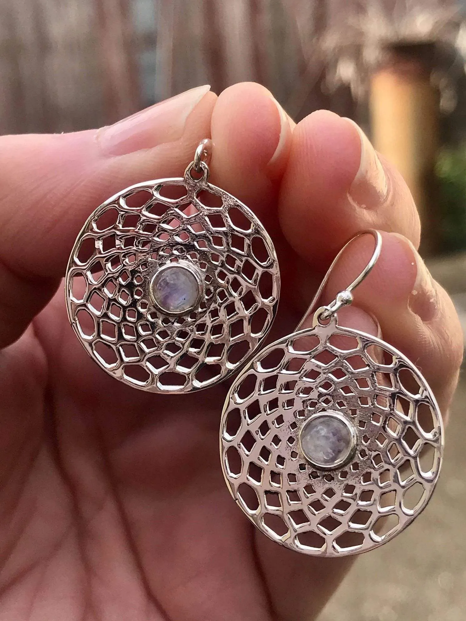 Drifting Goddess Moonstone Earrings