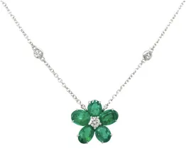 Emerald Flower Necklace