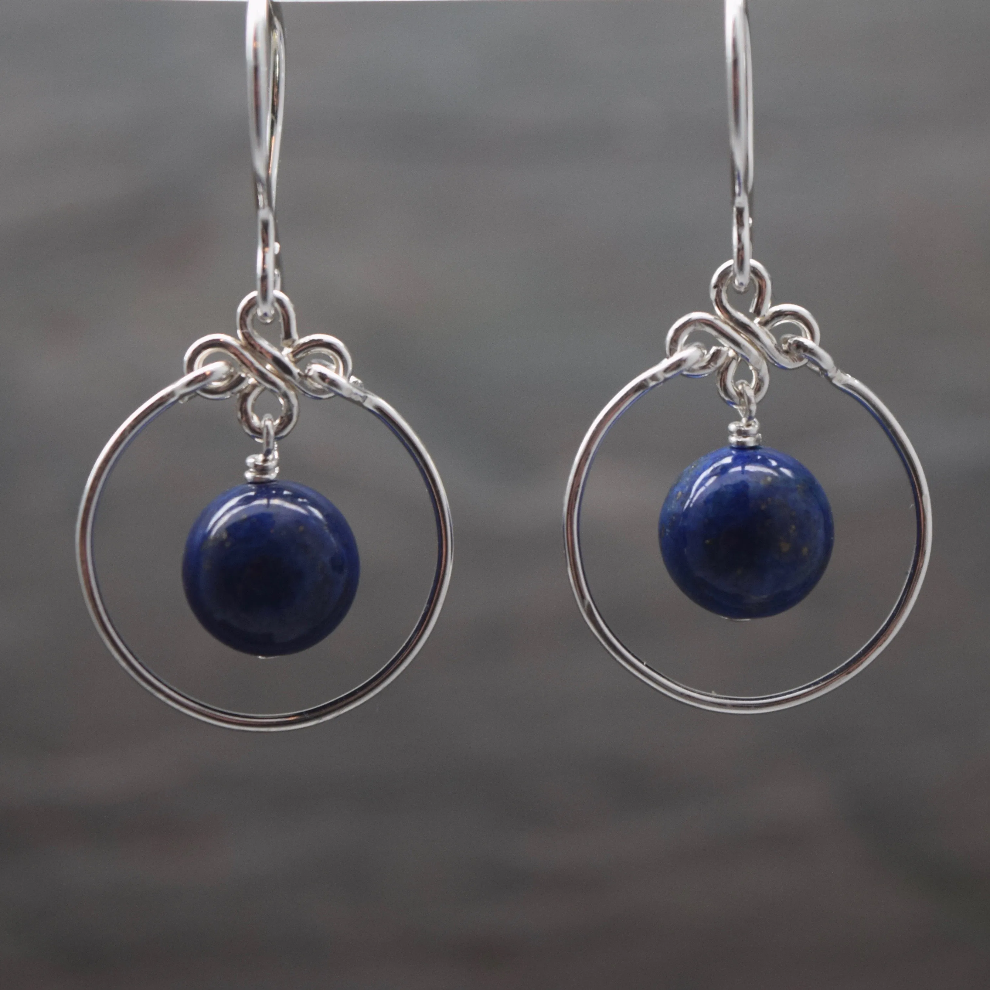 Encircled Lapis Lazuli Earring