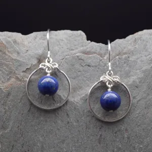 Encircled Lapis Lazuli Earring