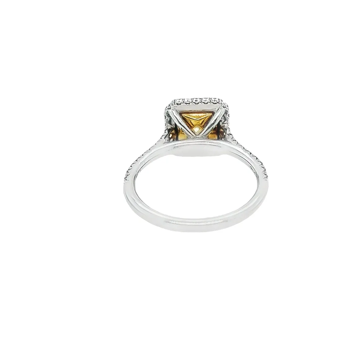 Fancy Yellow Diamond Ring With Halo
