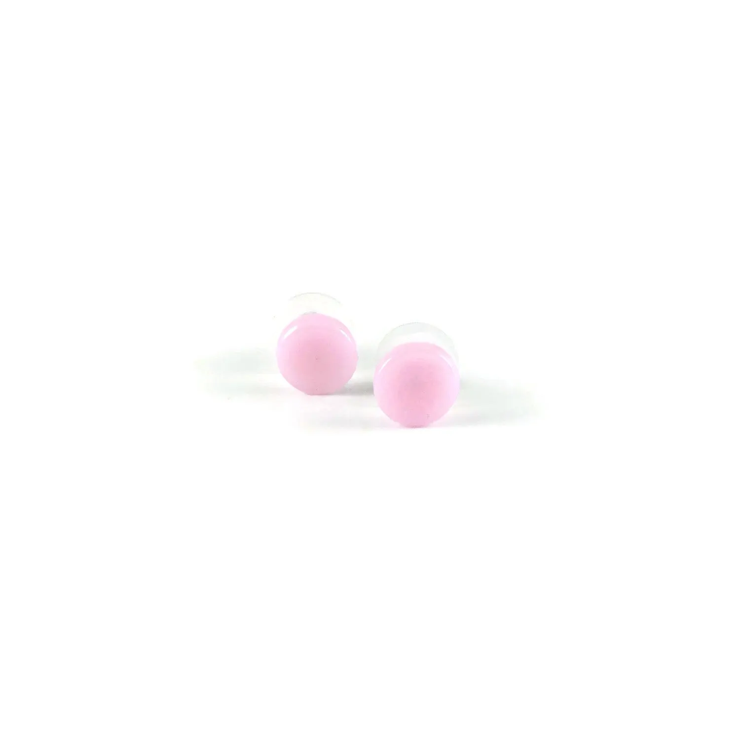 Glass Circle Studs - Blue