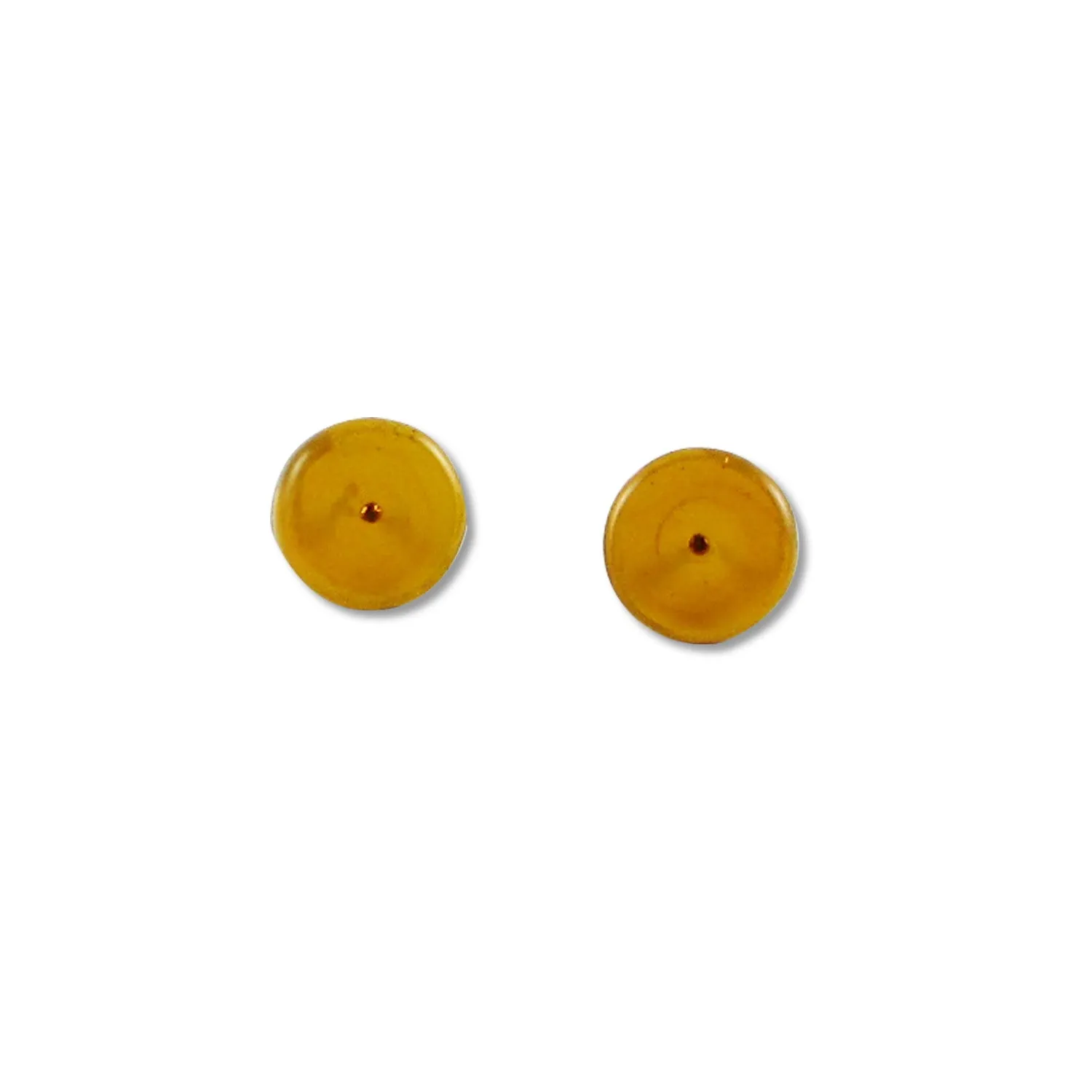 Glass Circle Studs - Blue