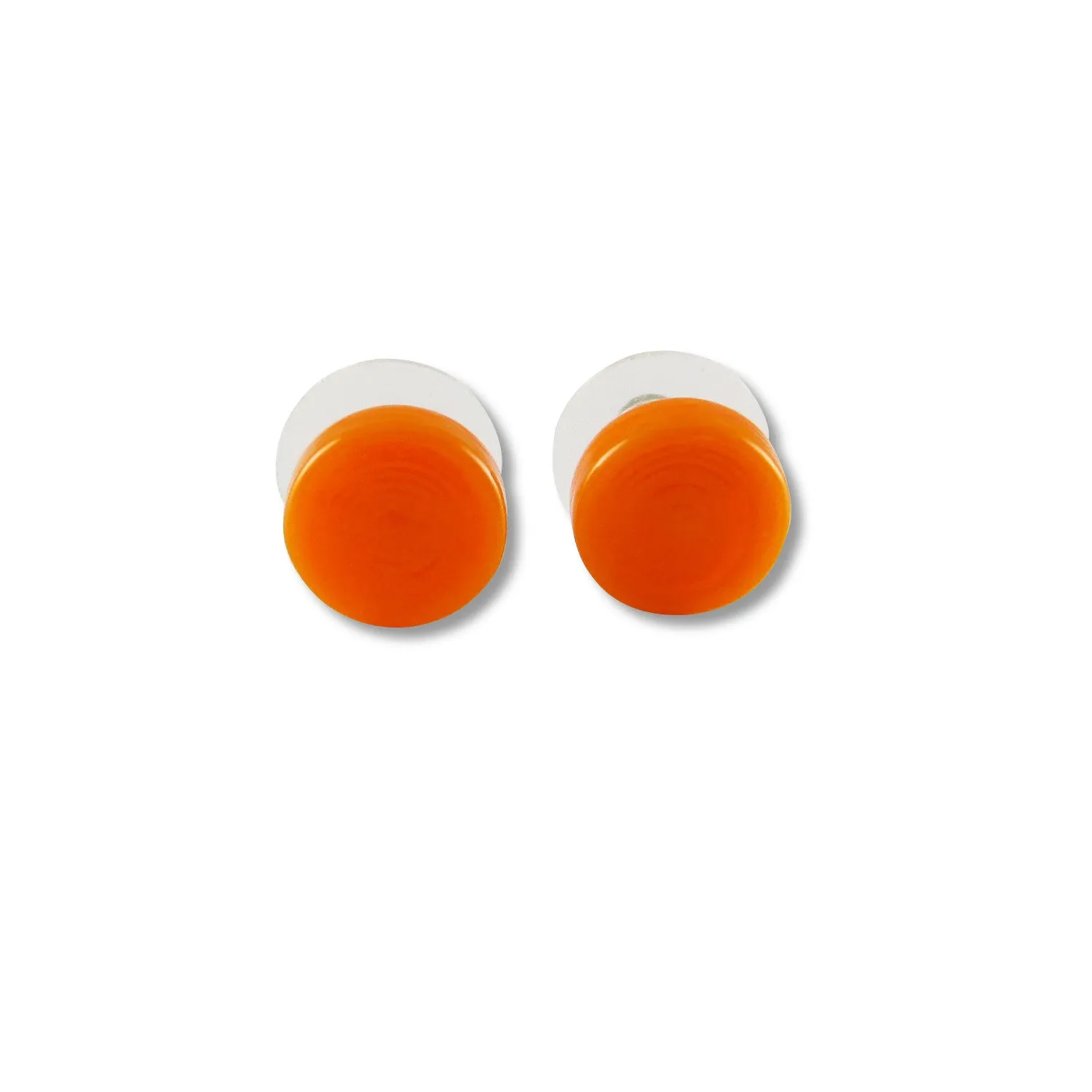 Glass Circle Studs - Blue