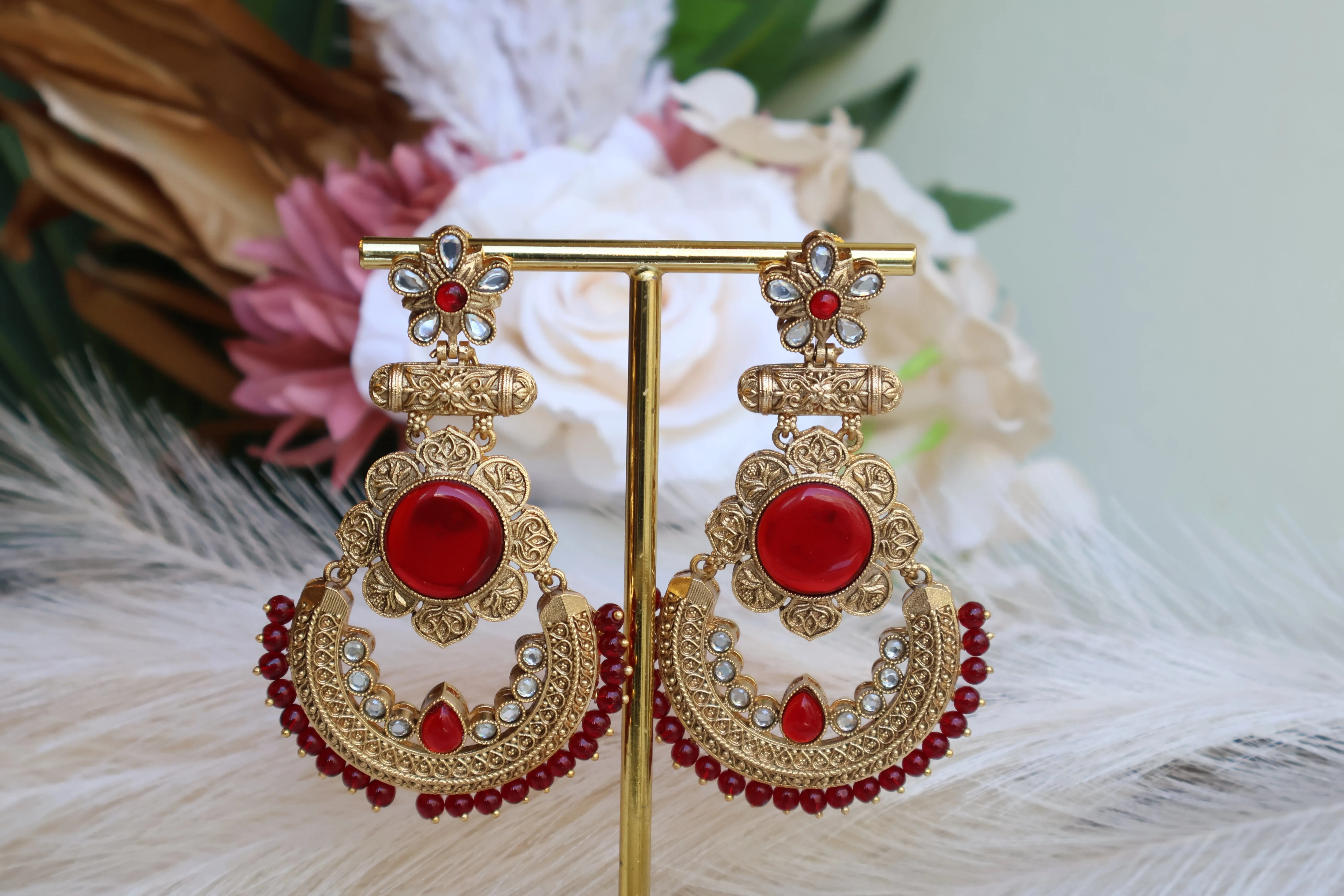 Gold Plated Long Earring