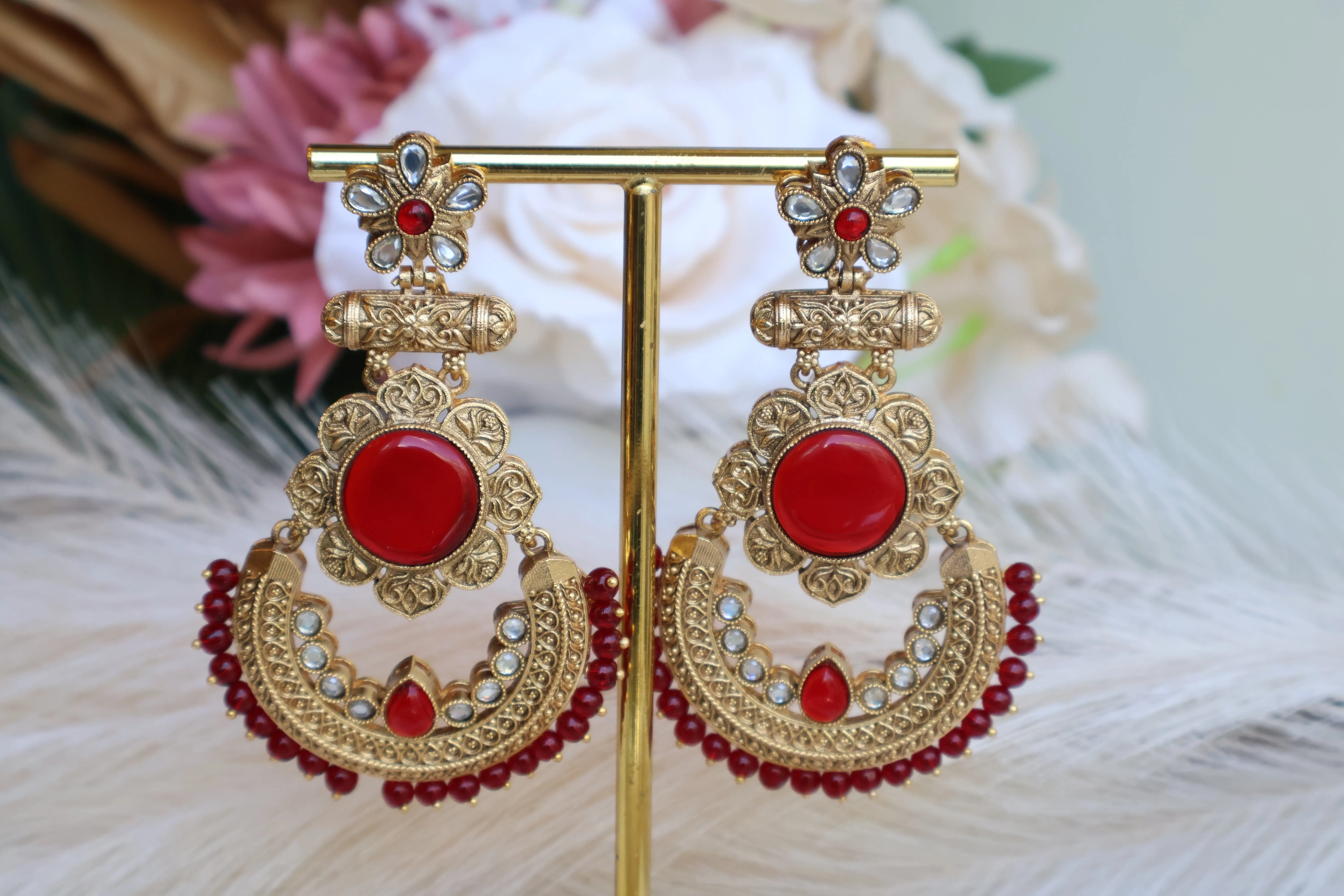 Gold Plated Long Earring