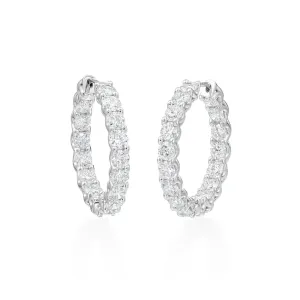 Large Diamond Hoop Earrings