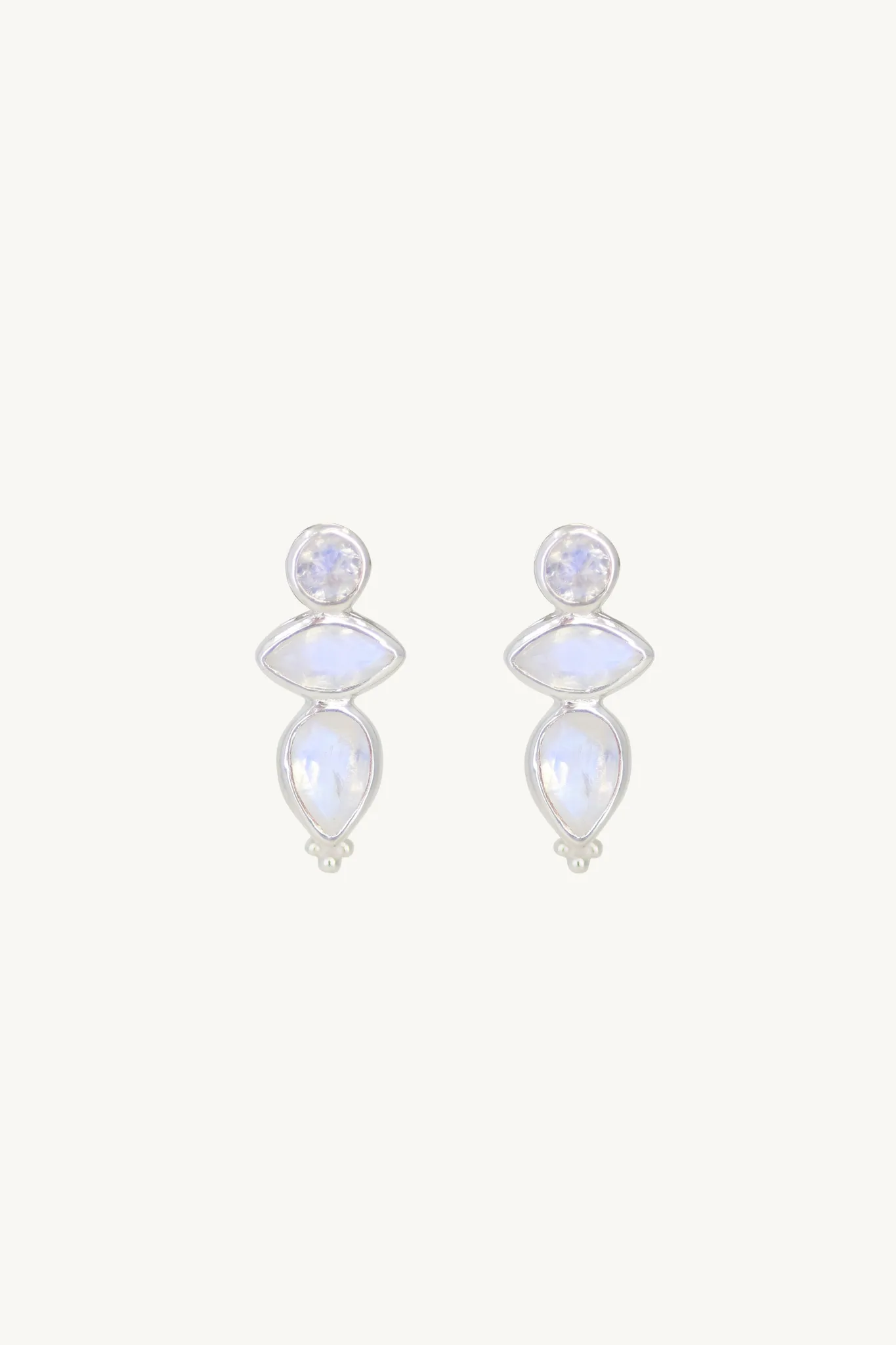 Mabel Moonstone Silver Stud
