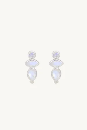 Mabel Moonstone Silver Stud