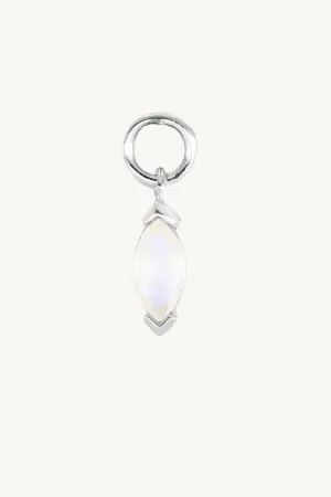 Marquise Moonstone Silver Charm