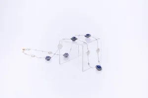 Milly Necklace (Lapis & Flat Pearls)