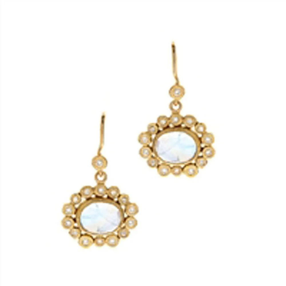 Moonstone Earrings 18k Gold