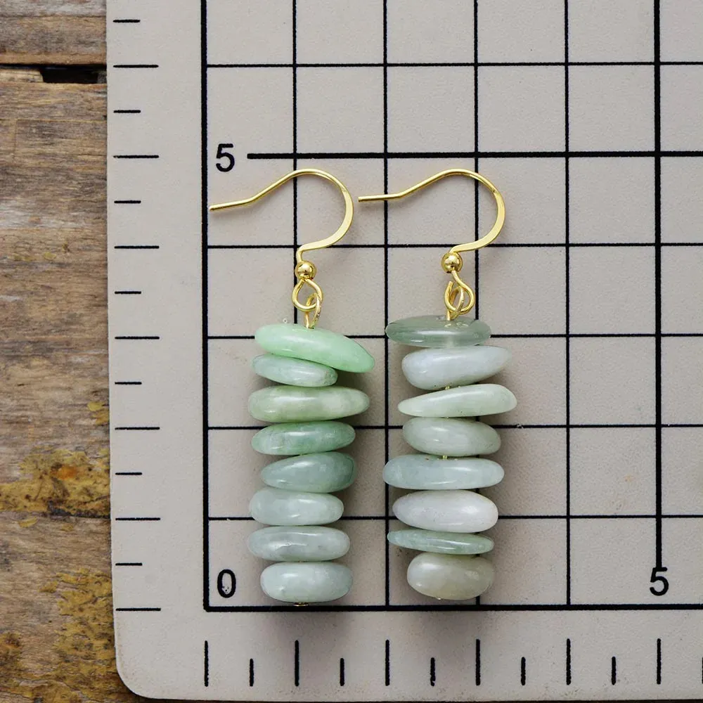 Natural Gemstone Stone Huggie Earrings