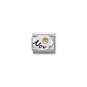 Nomination Composable Link November, Citrine Stone, Silver
