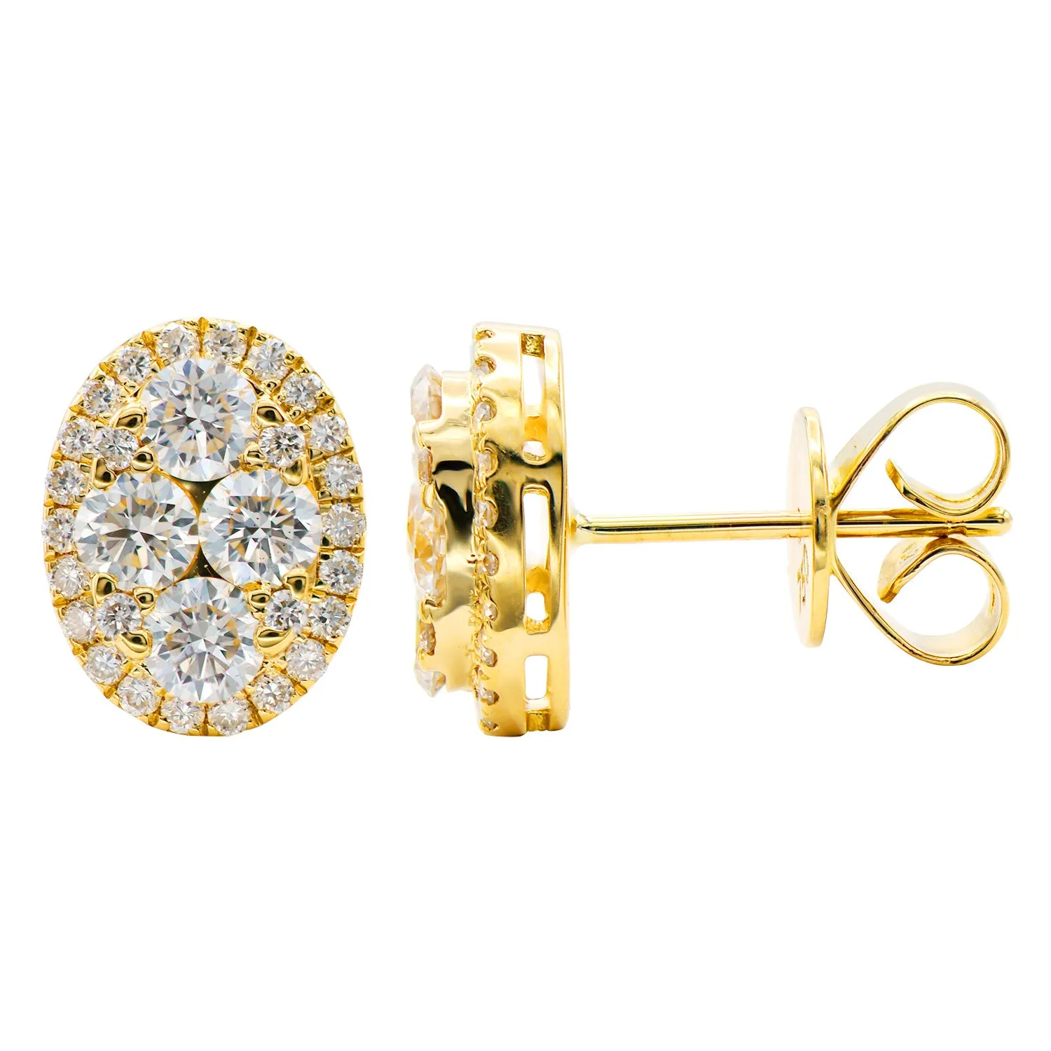 Oval Diamond Studs