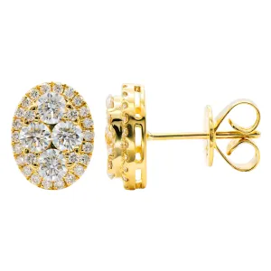 Oval Diamond Studs