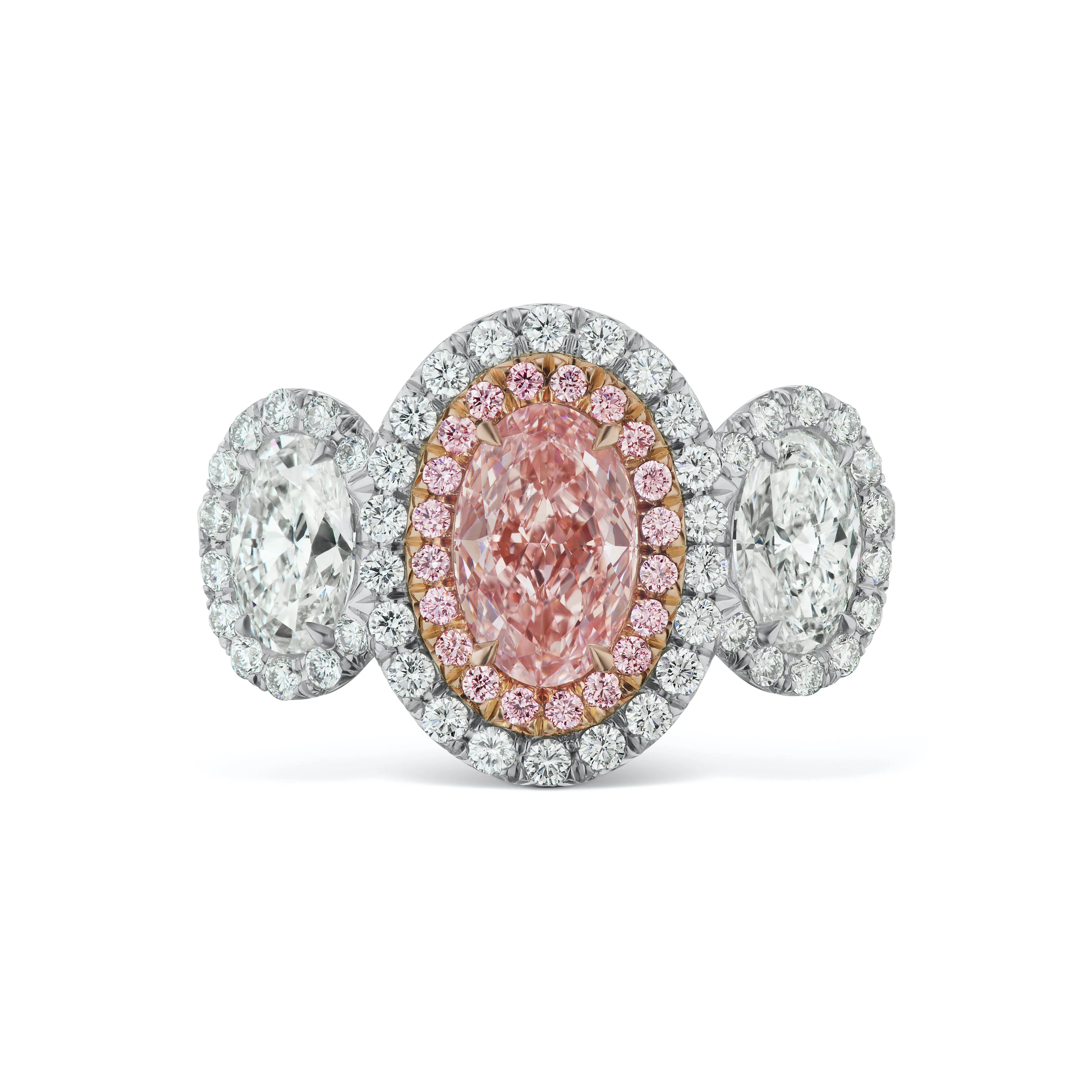 Oval Fancy Orangy Pink Ring