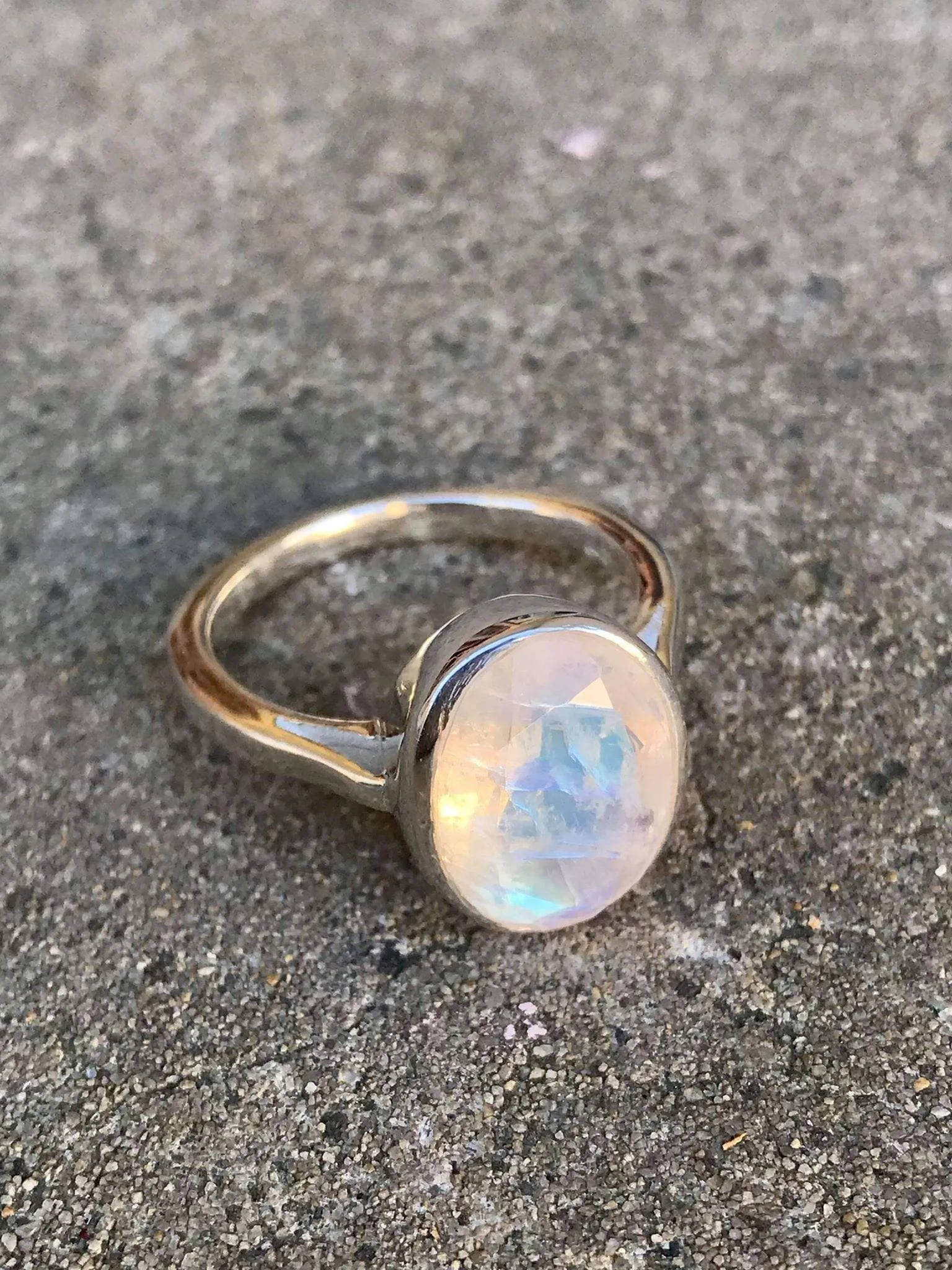 Ovale Moonstone Ring