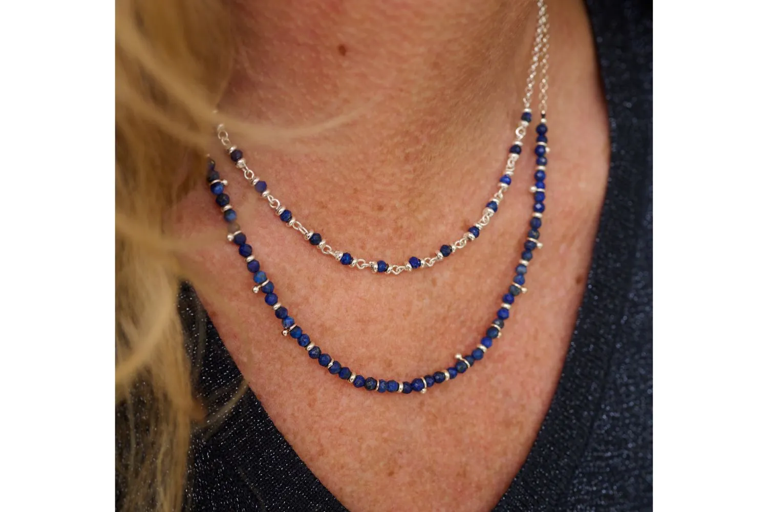 Panacea Lapis Silver Gemstone Necklace