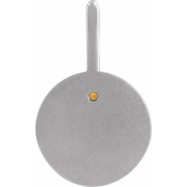 Platinum 14k Yellow Rose White Gold Sterling Silver Diamond and Citrine Leo Zodiac Horoscope Round Medallion Pendant Charm