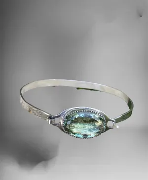 Prasiolite (green amethyst) Tension cuff